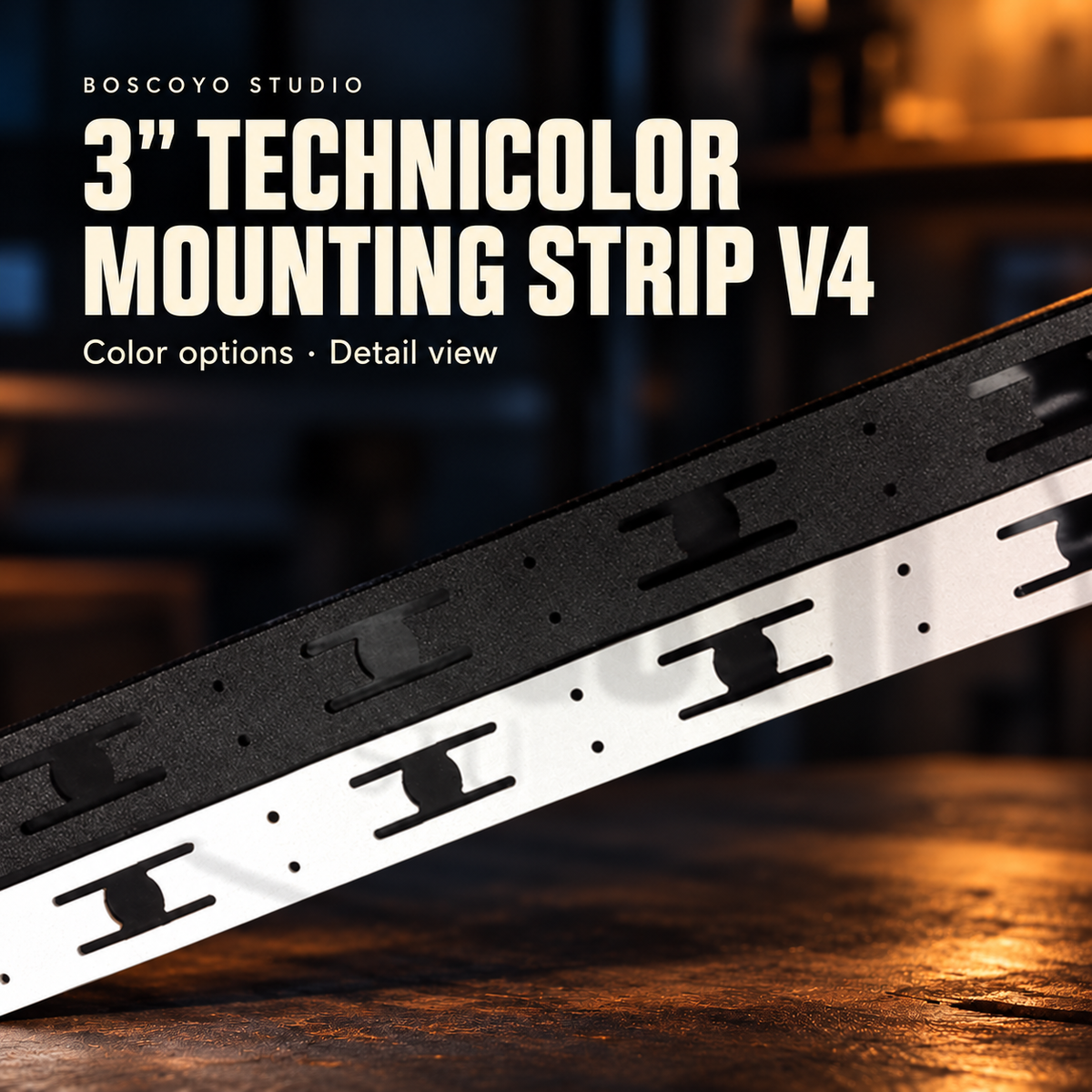 Boscoyo 3" Center Push to Load TECHNICOLOR Mounting strip V4