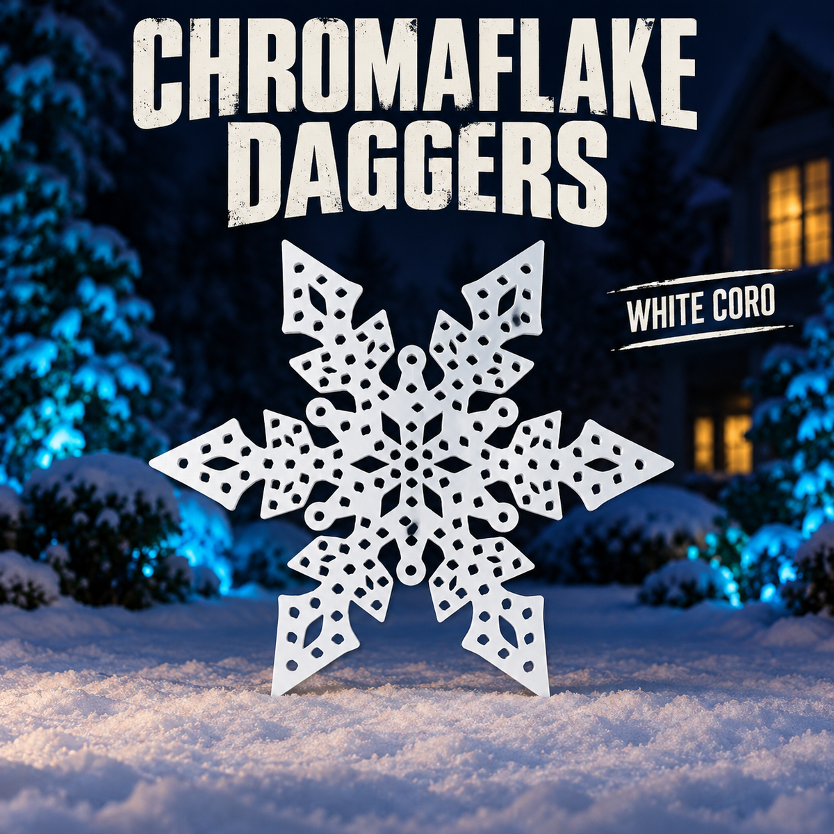 Boscoyo ChromaFlake24-inch Daggers white coro prop