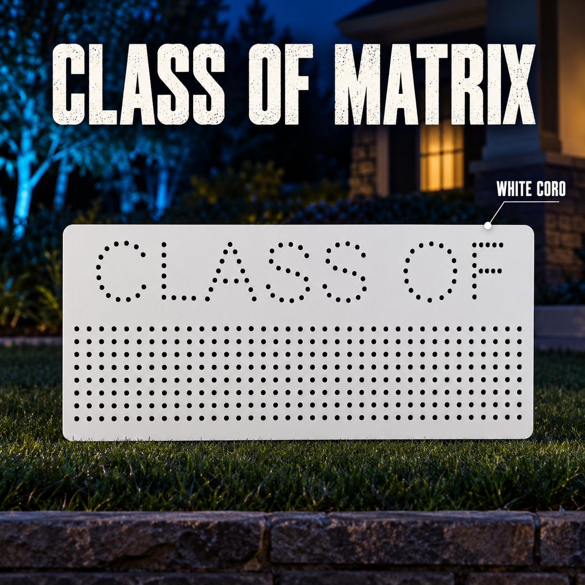 CLASS OF MATRIX by Boscoyo Studio, exact product shown in a blue-lit evening yard