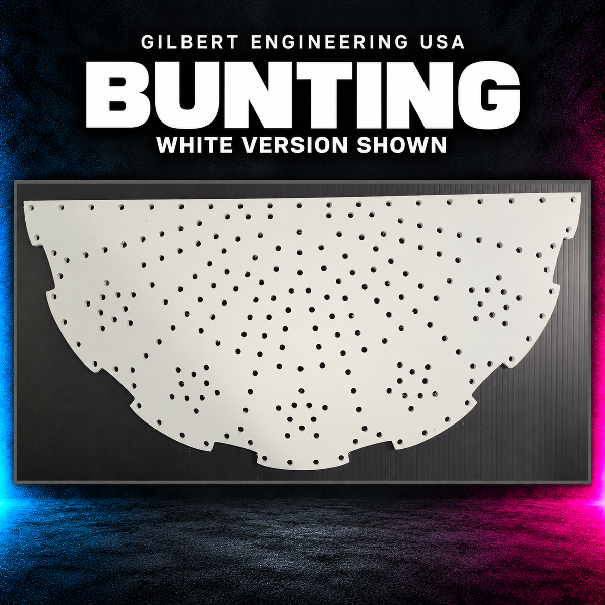 Gilbert Engineering USA Bunting, white version shown. Original product photograph.