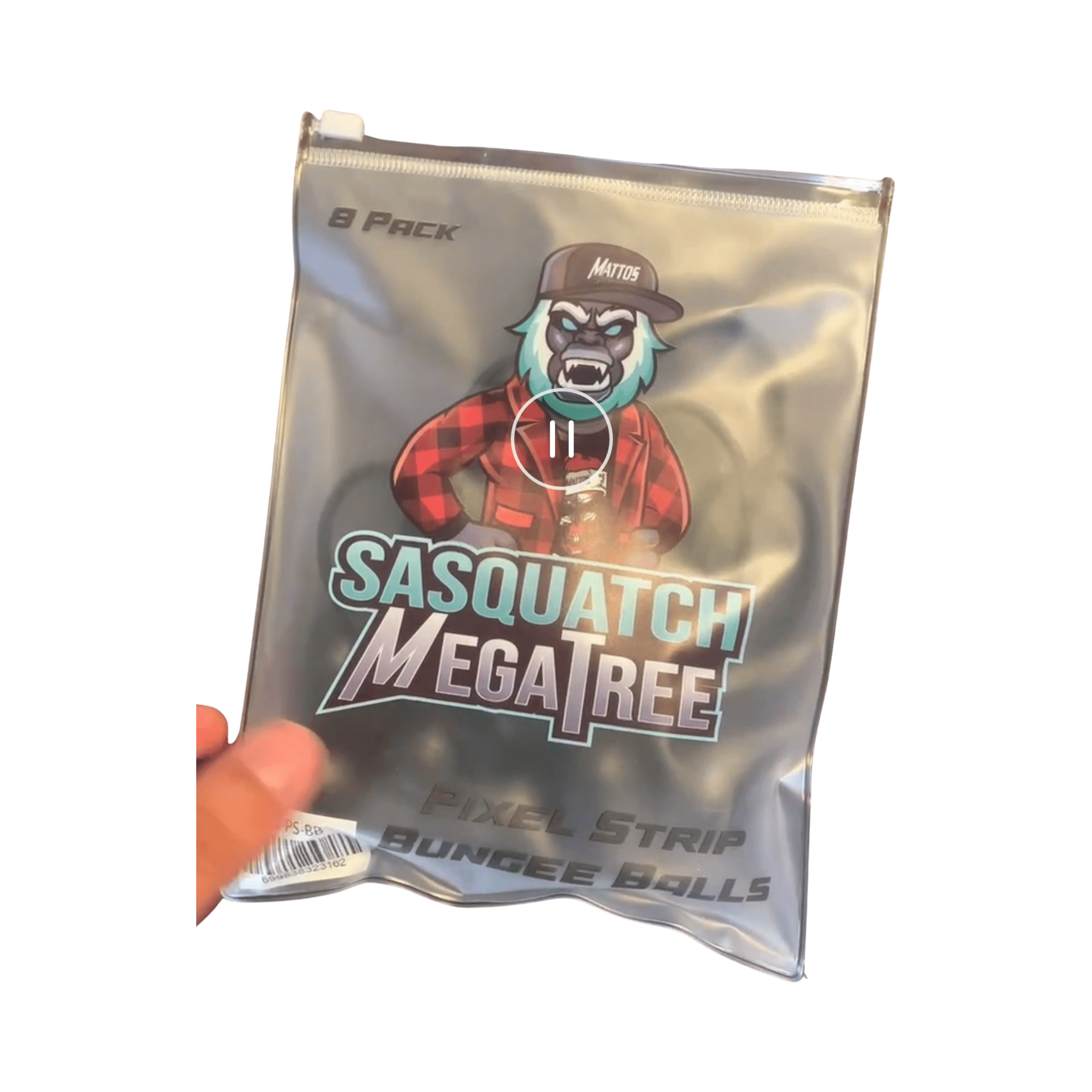 Sasquatch™ MegaTree™ Pixel Strip Bungee Ball - Mattos Designs LLC