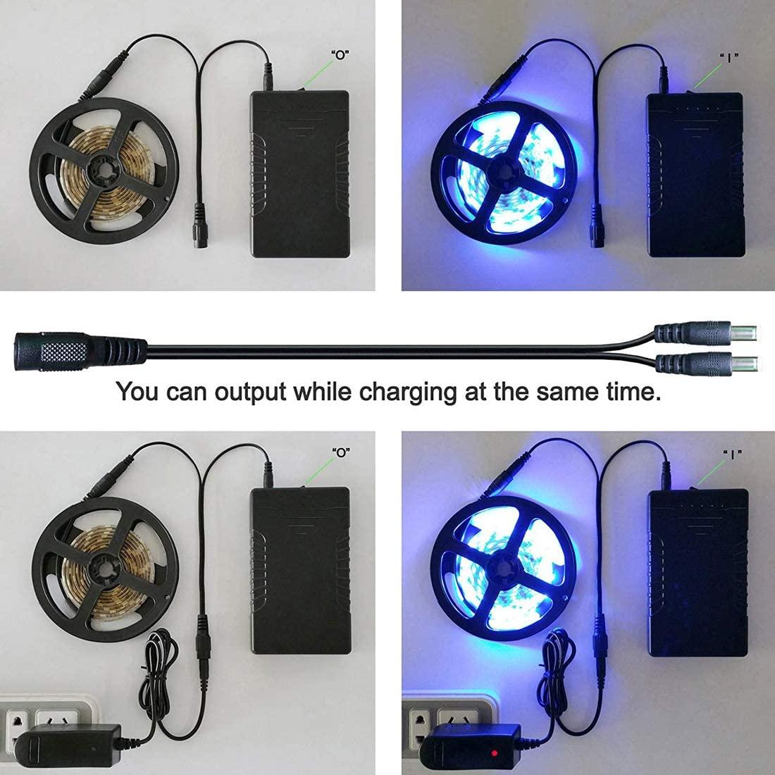 Rechargeable 12V 6000mAh/5V 12000mAh DC Output Lithium ion Battery Pack - Mattos Designs LLC