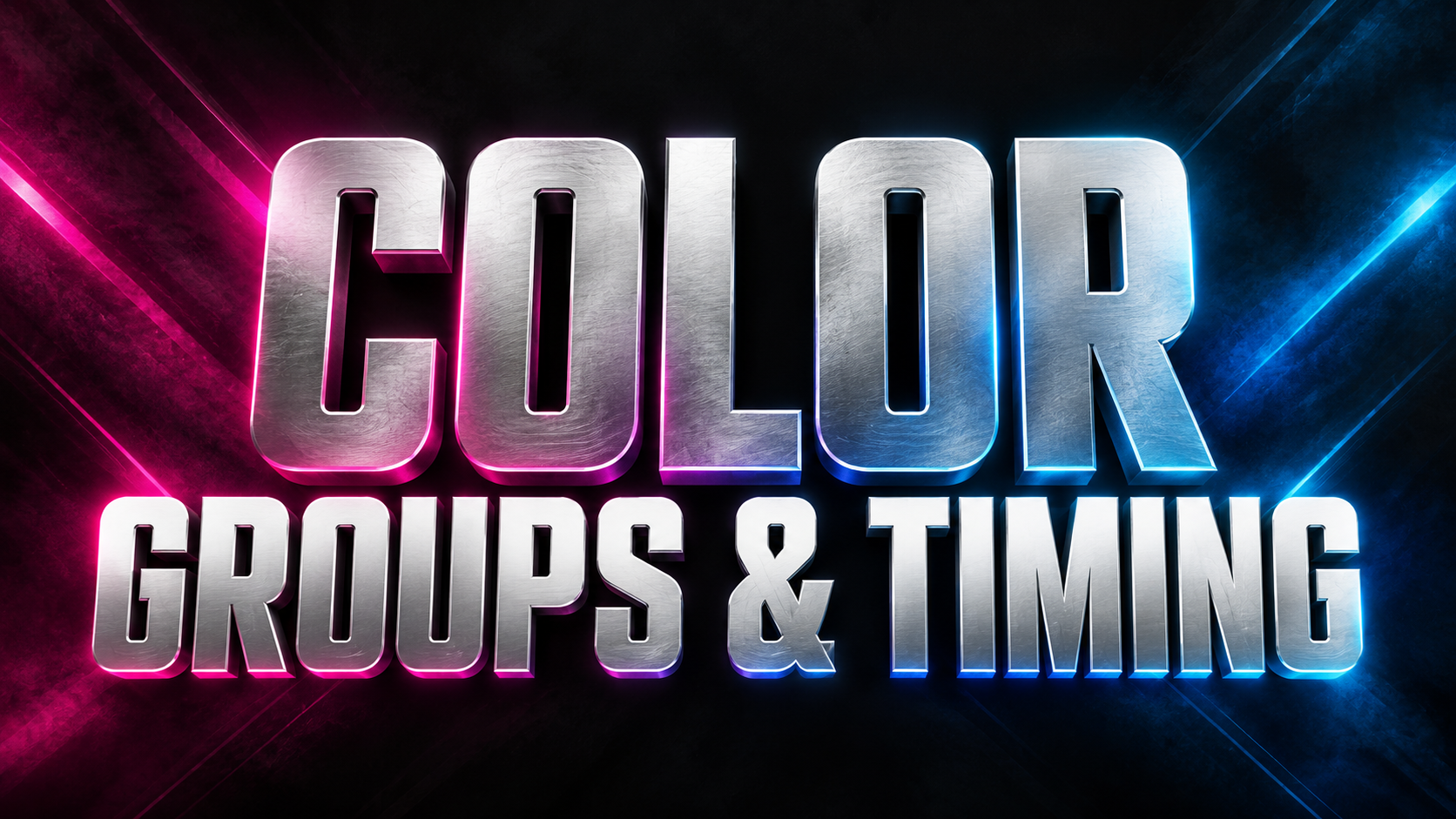 Color, groups and timing guide cover with silver lettering and magenta and blue accents.