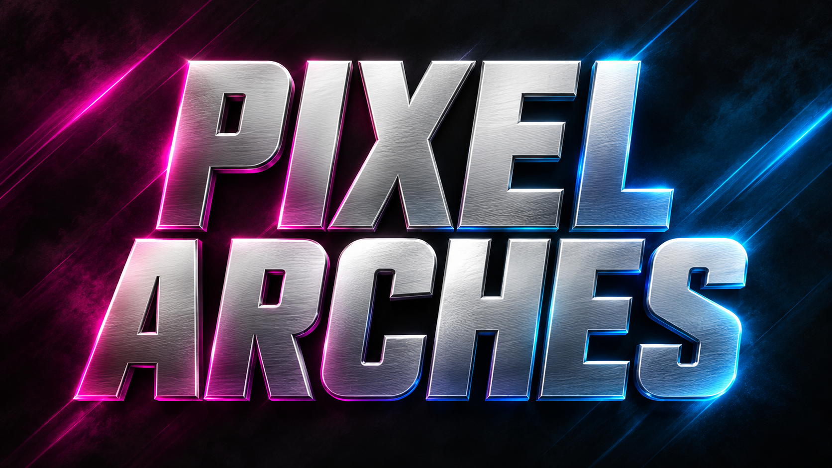 Pixel arches guide cover with silver lettering and magenta and blue accents.