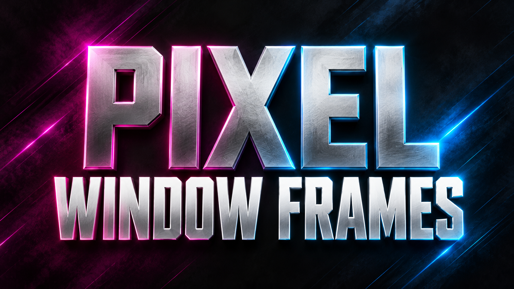 Pixel window frames guide cover with silver lettering and magenta and blue accents.