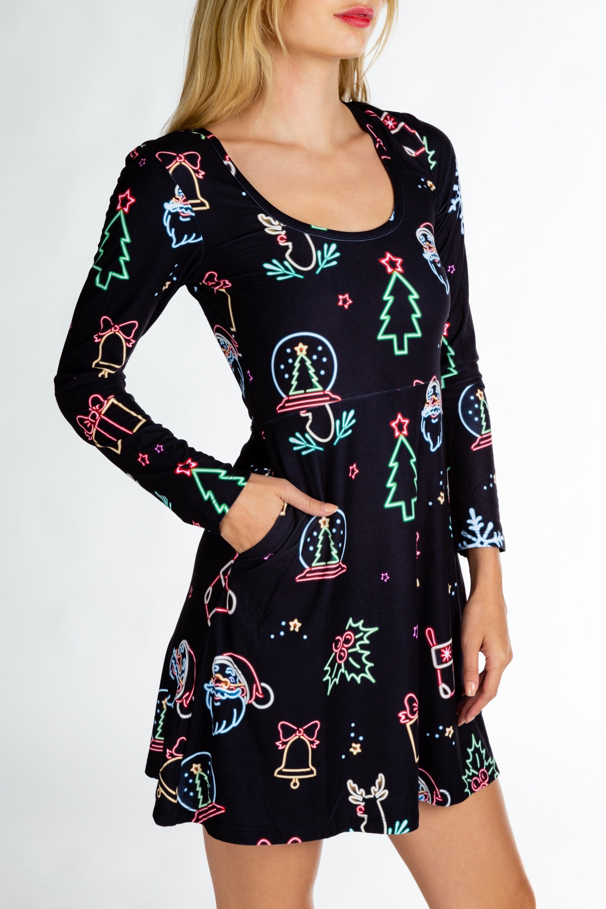 neon skater dress Spaceship Inspired Neon World Skater Dress- Cosplay, Bounding, Costume XL