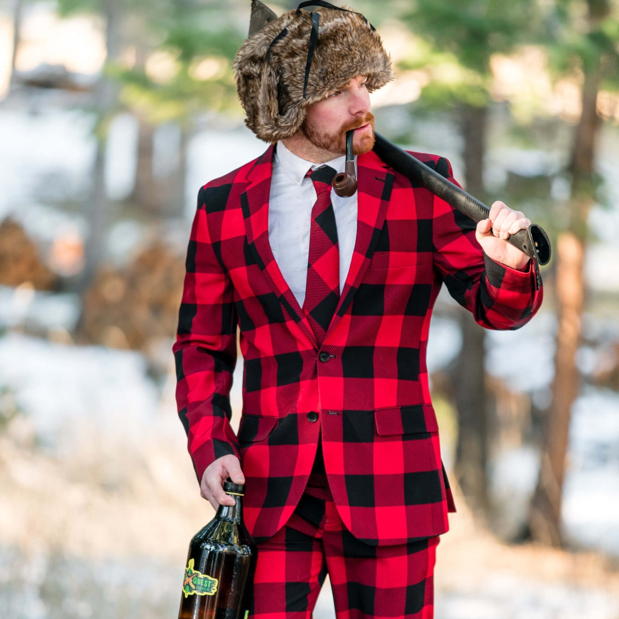 The Red & Black Lumberjack | Buffalo Check Suit Mattos Designs LLC The Red & Black Lumberjack | Buffalo Check Suit Mattos Designs LLC