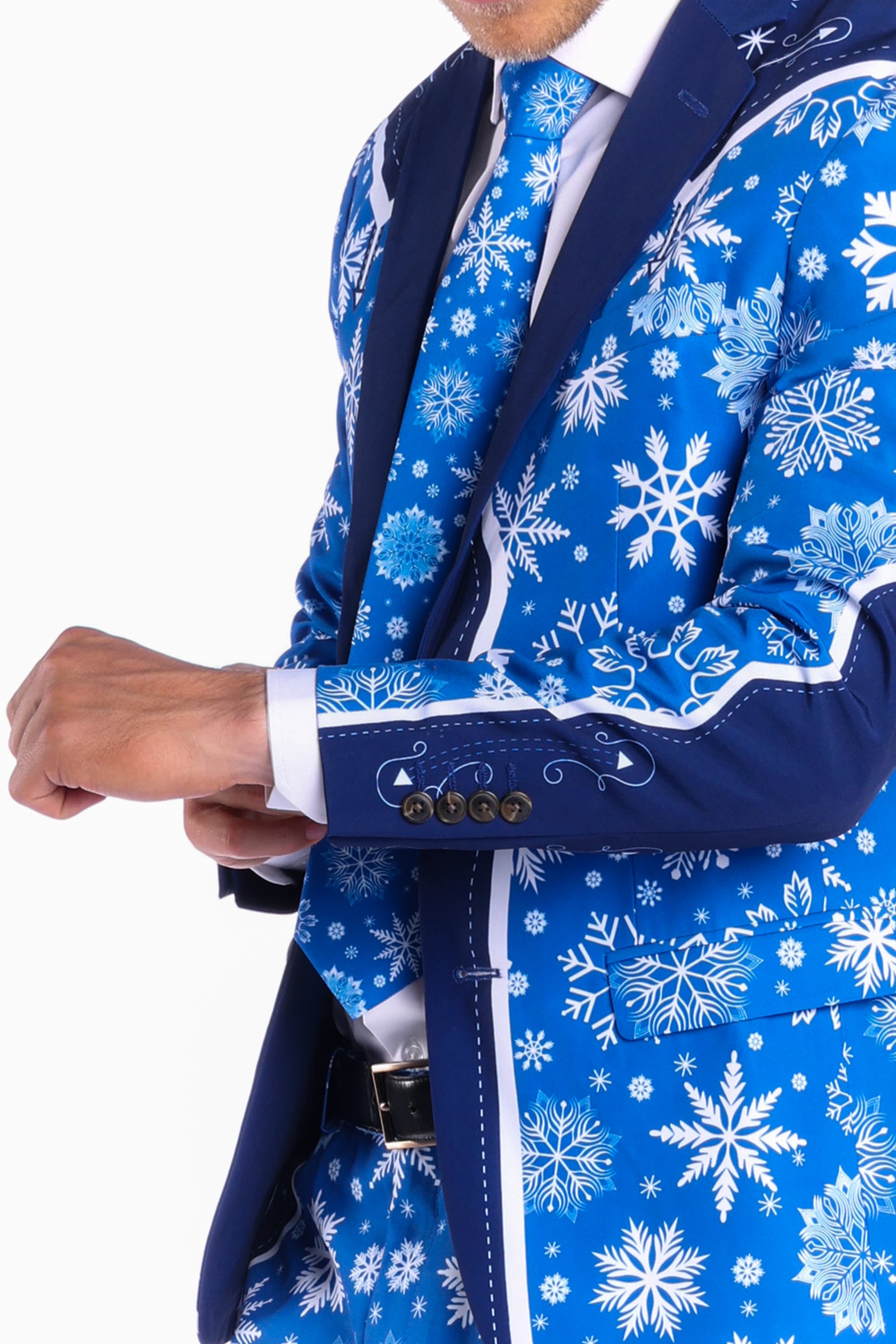 The Ice Never Melts | Blue Snowflake Christmas Suit | Size 38 | Shinesty The Ice Never Melts | Blue Snowflake Christmas Suit | Size 38 | Shinesty