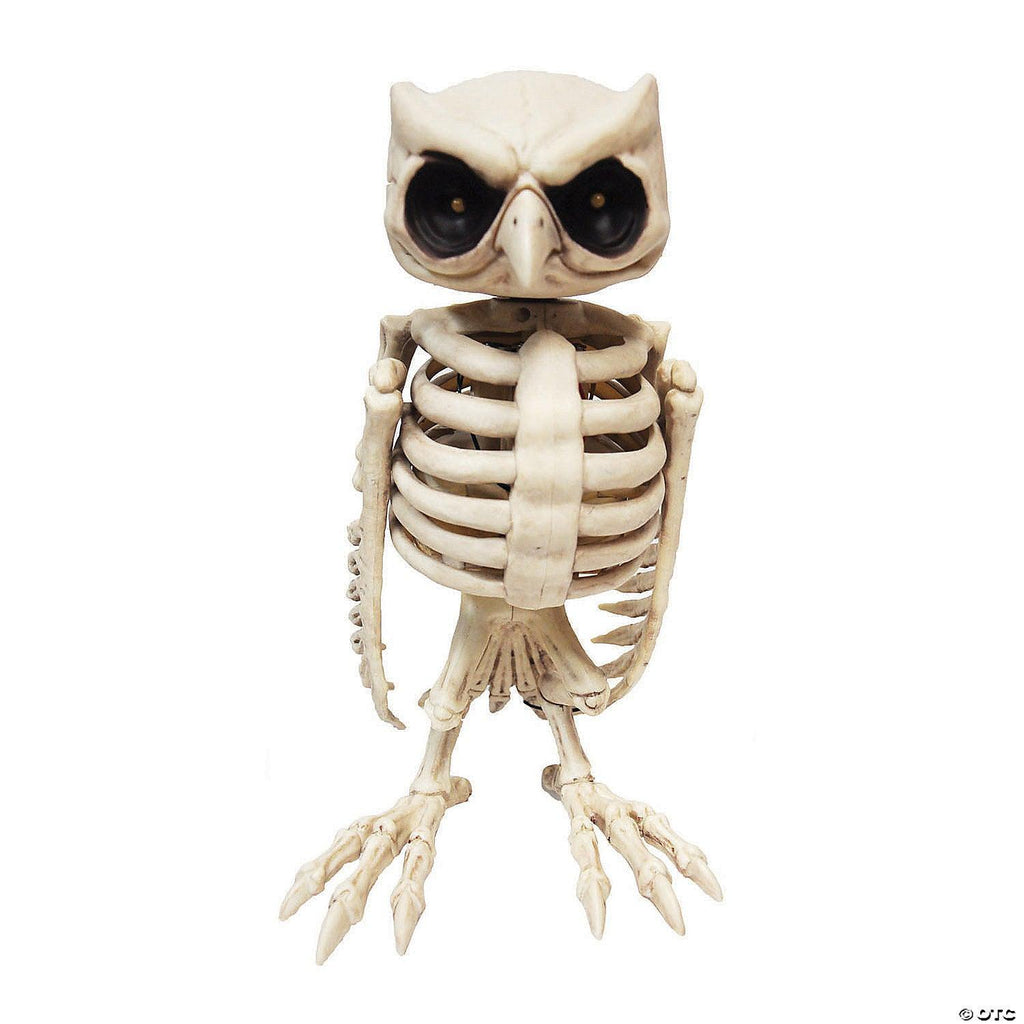 Animated Owl Skeleton Halloween Decoration - Mattos Designs LLC