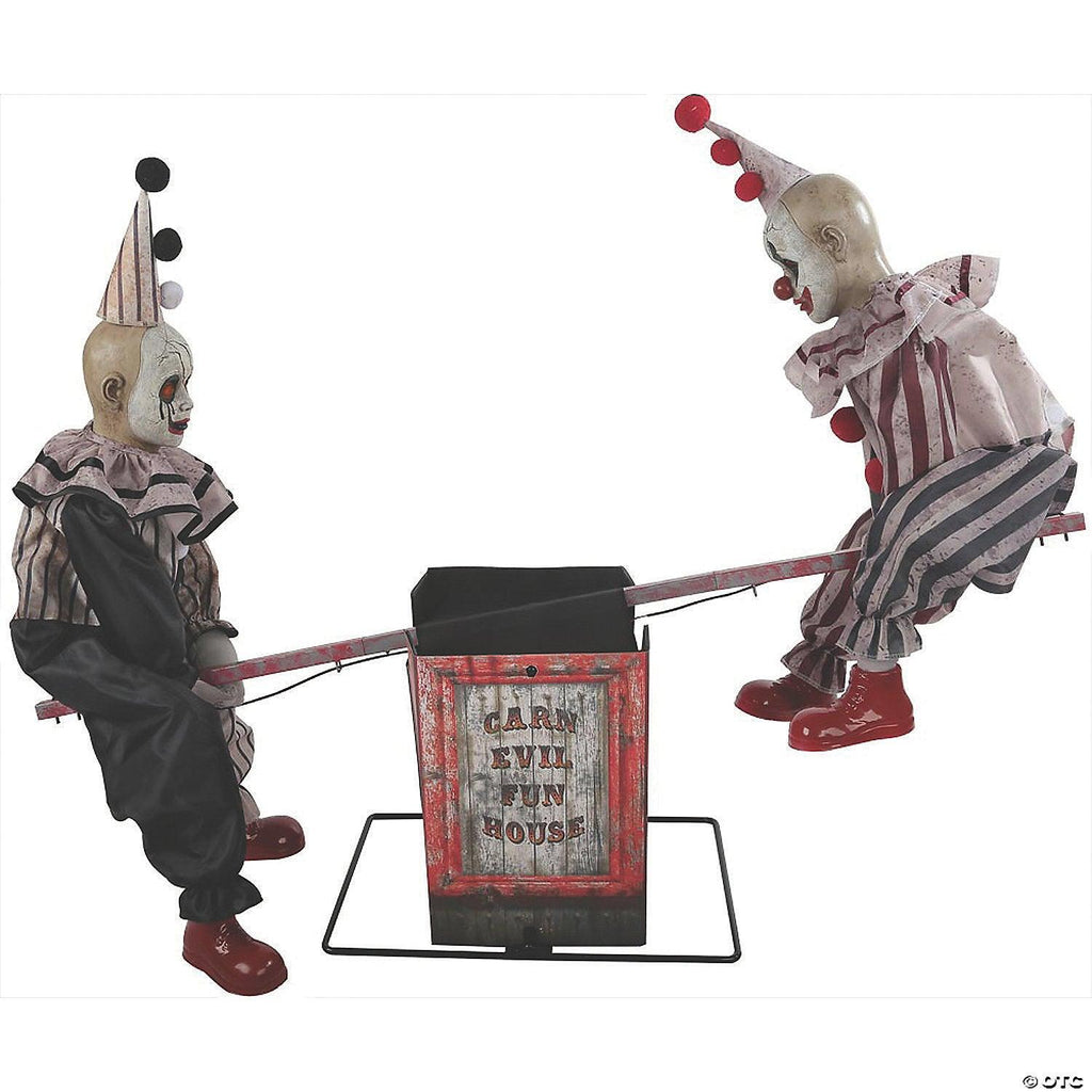 Animated See-Saw Clowns Halloween Decoration - Mattos Designs LLC