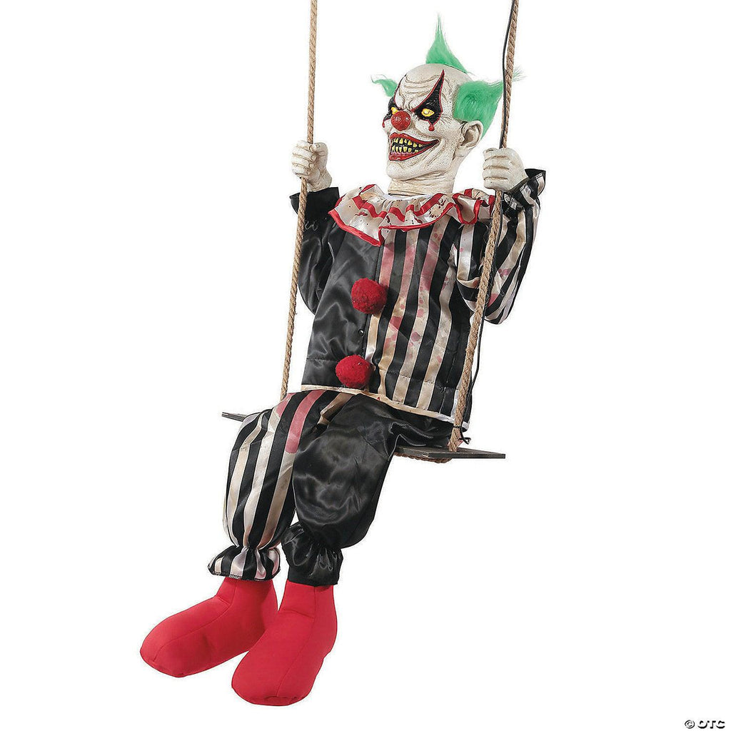 Animated Swinging Chuckles Clown Halloween Decoration - Mattos Designs LLC