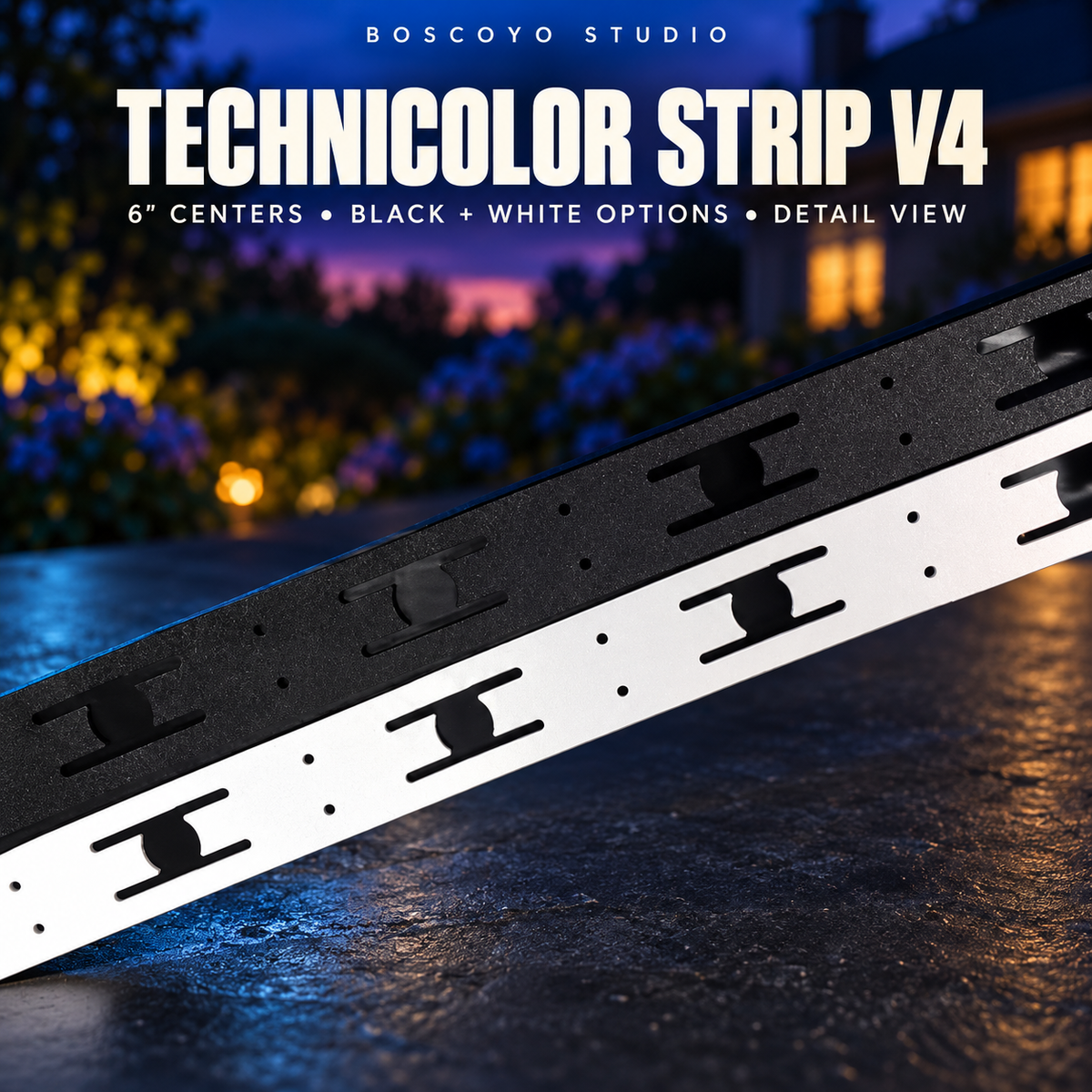 Boscoyo 6" Center Push to Load TECHNICOLOR PixaBulb Mounting strip V4