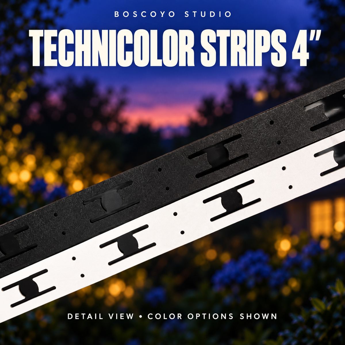 Boscoyo 4" Center Push to Load TECHNICOLOR PixaBulb Mounting Strip V4
