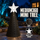 Boscoyo Medium360 Mini Tree, black HDPE with white star option shown