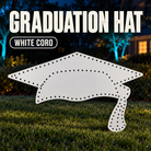 Boscoyo Graduation Hat white coro prop with empty pixel holes