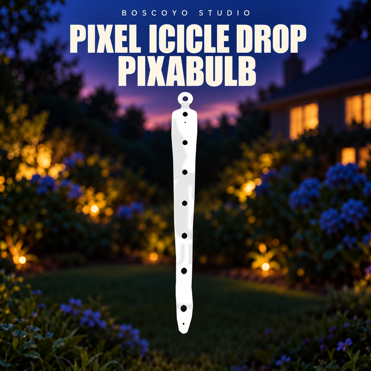 Boscoyo Pixel Icicle Single Mounting Drops Pixabulb