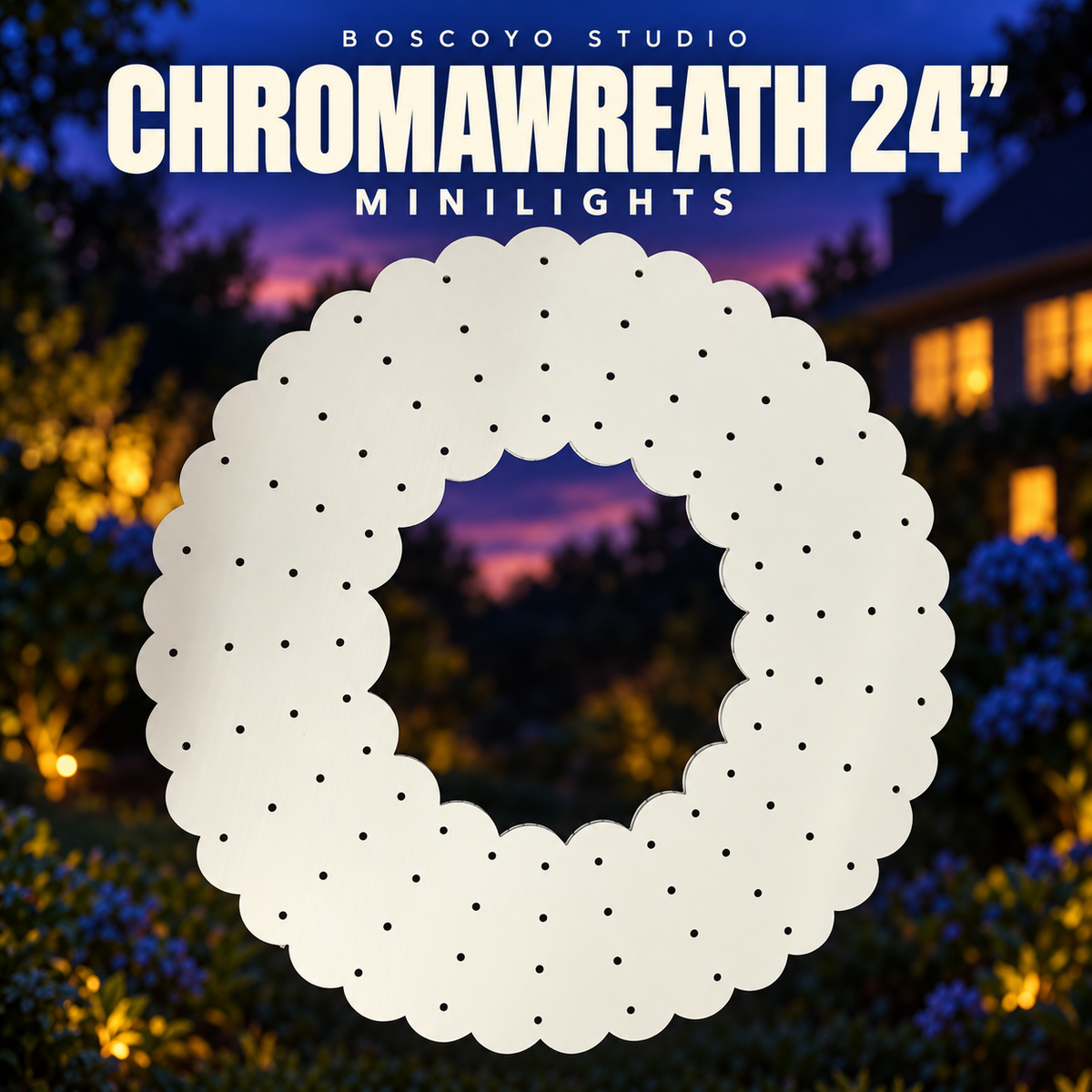 Boscoyo 24" ChromaWreath (MiniLights)