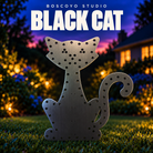 Black Cat by Boscoyo Studio, bare unlit coro prop with its original pixel-hole layout.