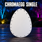 Boscoyo ChromaEgg Single white coro egg with one ring of 20 empty pixel mounting holes.