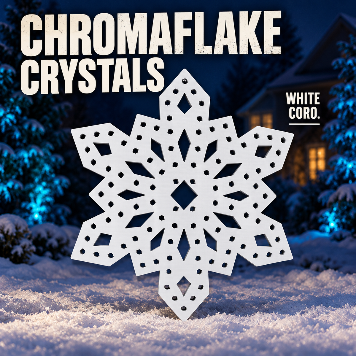 Boscoyo ChromaFlake24-inch Crystals white coro prop