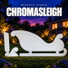 ChromaSleigh bare coro product and supplied components in a blue evening yard setting
