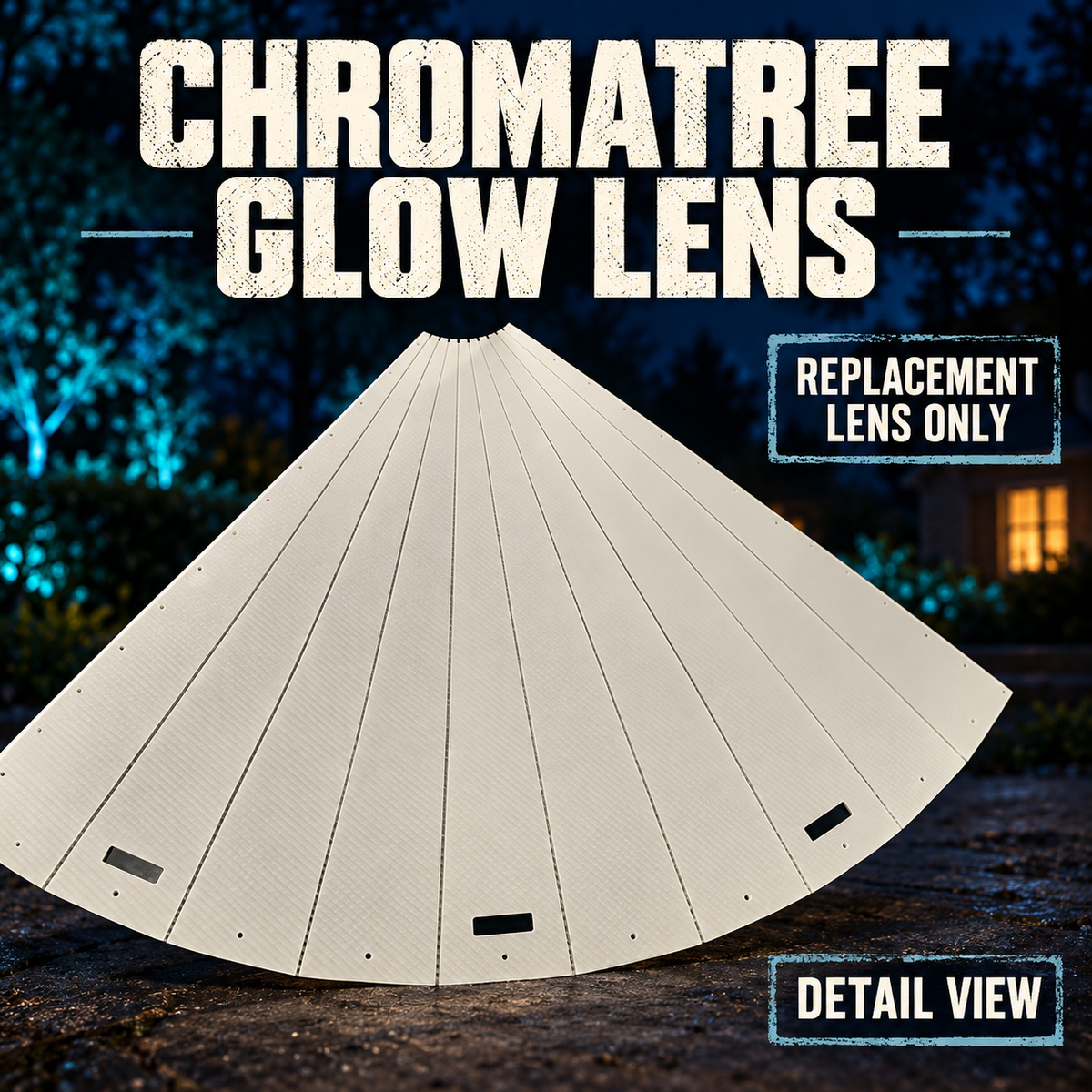 Boscoyo ChromaTree Glow replacement lens, close-up detail of translucent material