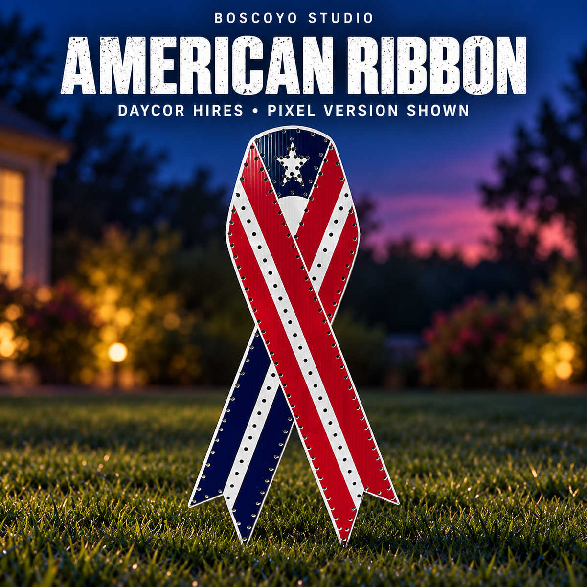Boscoyo DayCor HiRes American Ribbon printed coro, pixel-hole version shown.