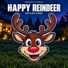 Boscoyo DayCor HiRes Happy Reindeer printed coro with its original silhouette and empty pixel holes.