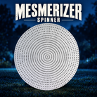 Boscoyo Mesmerizer Spinner in white coro, showing the original dense concentric bullet-pixel hole pattern, unlit.