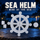 Boscoyo Mini at the Sea Helm, white unlit coro wheel with eight rounded handles and its three separate plates.