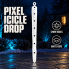Boscoyo Pixel Icicle single mounting drop in white with seven pixel holes