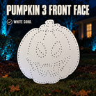 Boscoyo Pumpkin 3 Front Face white coro prop with empty pixel holes