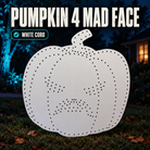 Boscoyo Pumpkin 4 Mad Face white coro prop with empty pixel holes