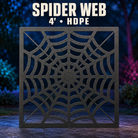 Boscoyo four-foot black HDPE Spider Web, original square open web panel with empty node holes.