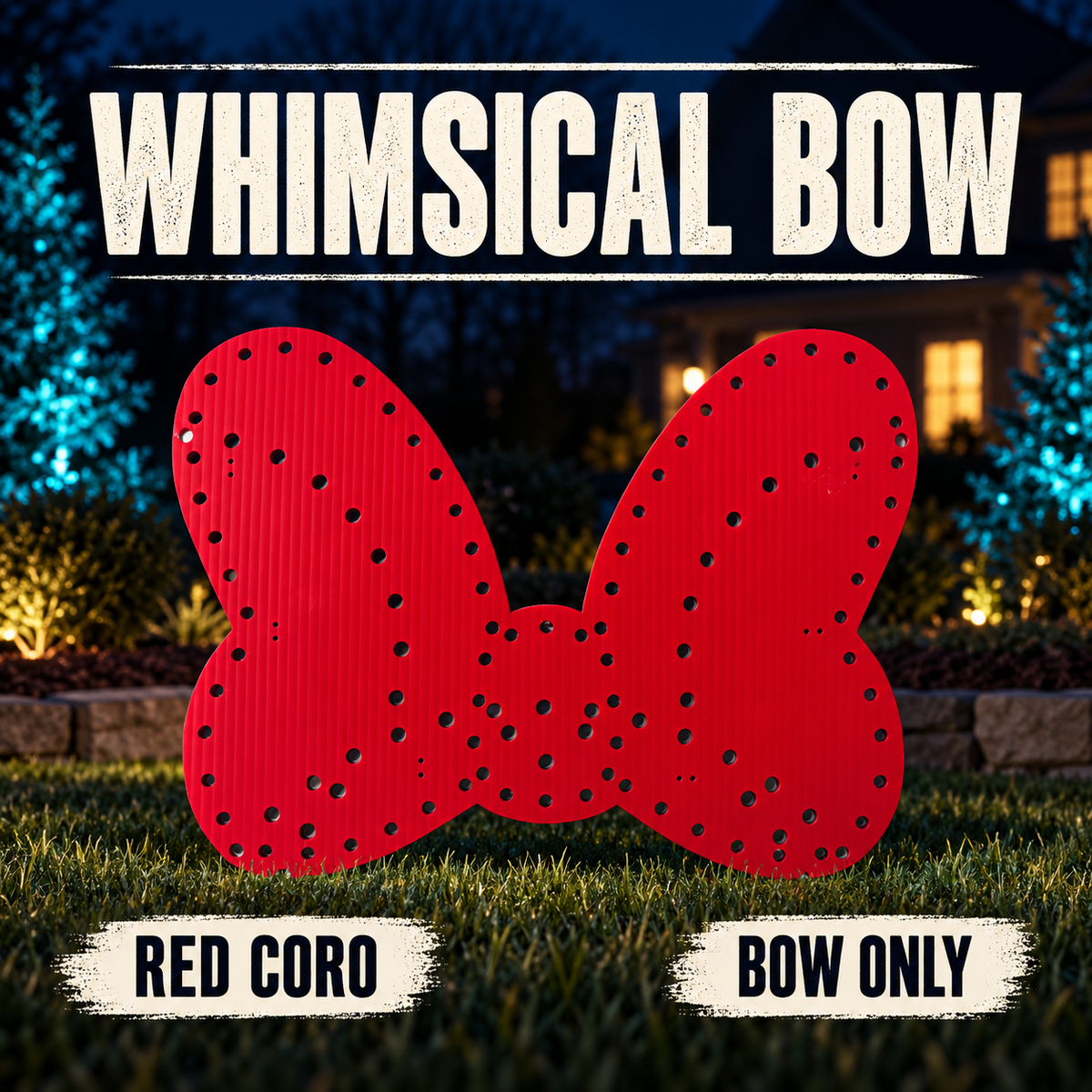 WHIMSICAL BOW by Boscoyo Studio, exact unlit coro product shown