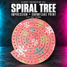 Gilbert Engineering USA IMPRESSION Spiral Tree. IMPRESSION, SNOWFLAKE PRINT. Actual unlit printed coro shown.