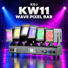 KDJ KW11 wave pixel bar fixture with its original photographed construction against a blue and magenta stage.