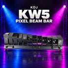 KDJ KW5 pixel beam bar fixture with its original housing and controls, shown against a dark blue and magenta stage.