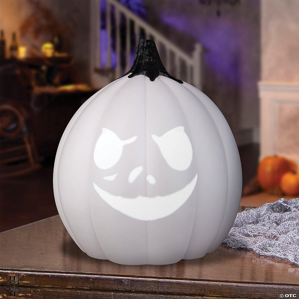 Nightmare Before Christmas Jack Skellington White Singing Pumpkin Halloween Decoration - Mattos Designs LLC