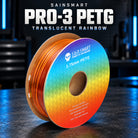 SainSmart PRO-3 PETG – Translucent Rainbow, shown on the original labeled filament spool.