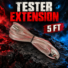 One five-foot clear barrel extension cable for the Dragon tester with the original male and female connectors.