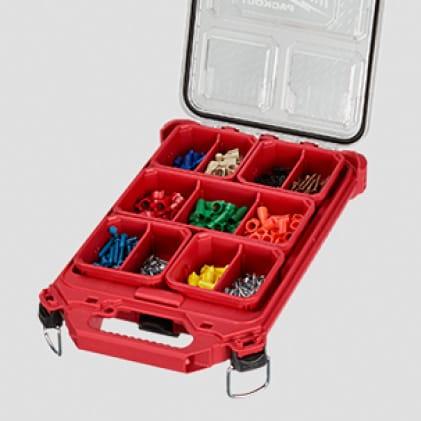 Milwaukee PACKOUT 5-Compartment Low-Profile Compact Small Parts Organizer - Mattos Designs LLC