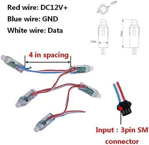 WS2811 Pixels Digital Addressable LED String Lights Waterproof RGB Full ...