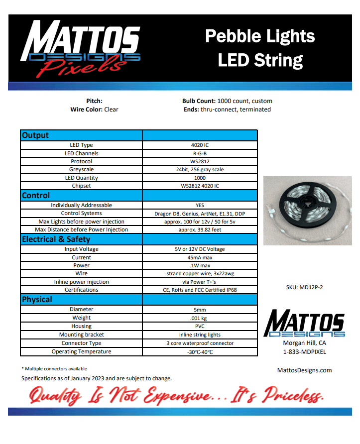 Pebble Lights - Mattos Designs LLC