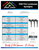 RGB Trim™ Landscape Spotlights - Mattos Designs LLC